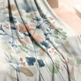 thumbnail image 3 of Watercolor Ink Floral Blossom Flannel Blanket Plush & Cozy Couch Blankets for Winter Autumn,40x50 Inch Decorative Blanket Christmas Easter, 3 of 5