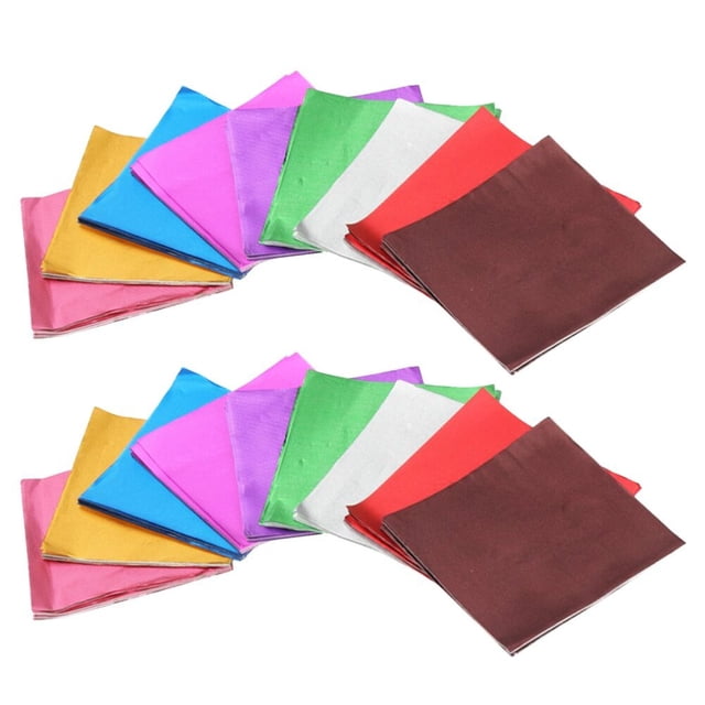 HLONK 500 Pcs Candy Packing Paper Chocolate Wrapper Candy Packaging Material Sugar Wrapper Chocolate Packaging Party Supplies