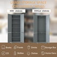 thumbnail image 4 of HOMEFORT 72" H Freestanding Tall Pantry Cabinet, Kitchen Pantry with 2 Large Cabinets and Adjustable Shelves, 2-Door Floor Storage Cabinet for Additional Storage Space in Gray, 4 of 9