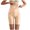 Khaki, variant on Women's Plus Size High Waist Shaping Boxer Briefs, Jacquard Panel Zip Front Double Layer Control Shapewear Shorts M-5XL, Khaki