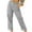 Gray, variant on Babysbule Long Pants for Women Ladies Casual Solid Color Pockets Buttons Elastic Waist Comfortable Straight Pants
