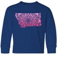 thumbnail image 3 of Inktastic Montana Silhouette Mandala Long Sleeve Youth T-Shirt, 3 of 5