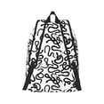 thumbnail image 7 of Easygd Hand Drawn Snake Canvas Backpack: Stylish, Lightweight, and Versatile with Large Capacity and Adjustable Straps –, 7 of 7