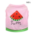 thumbnail image 3 of Billuyoard Ropa Camisa Chalecos de algodón de verano Sudaderas con capucha de letras de sandía Disfraces impresos Chaqueta elástica redonda Perros Ropa para mascotas rosa verde L Billuyoard PT003726-04B, 3 of 6