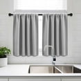 thumbnail image 4 of TaTaai 2Pcs Black Out Short Curtain Panels for Kitchen - Energy Smart Decoration Thermal Insulating Blackout Drapes/Draperies for Bathroom Small Window 76*92cm, 4 of 6