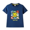 thumbnail image 2 of Camiseta de Pokémon Anime para niños, 100% algodón, ropa de verano para niños, figura de Anime, camiseta gráfica de Pikachu, regalo de cumpleaños para niño y niña, 2 of 5
