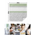 thumbnail image 4 of Sage Green Grey Cloth Napkins Set of 8 Reusable Dinner Napkins, Chic Garden Floral Stripe Aesthetic Cocktail Napkin Washable Table Napkins for Wedding/Holiday Party/Baby Shower 20"x20", 4 of 7
