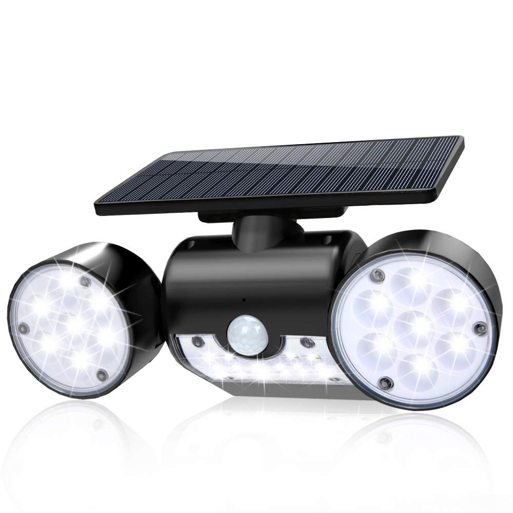 "Happyline" Solar Lights Outdoor Motion Sensor Hallomall Solar Security Lights with Dual Head