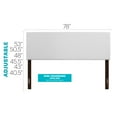 thumbnail image 2 of Glory Furniture Nova Faux Leather Upholstered King Headboard in White, 2 of 2