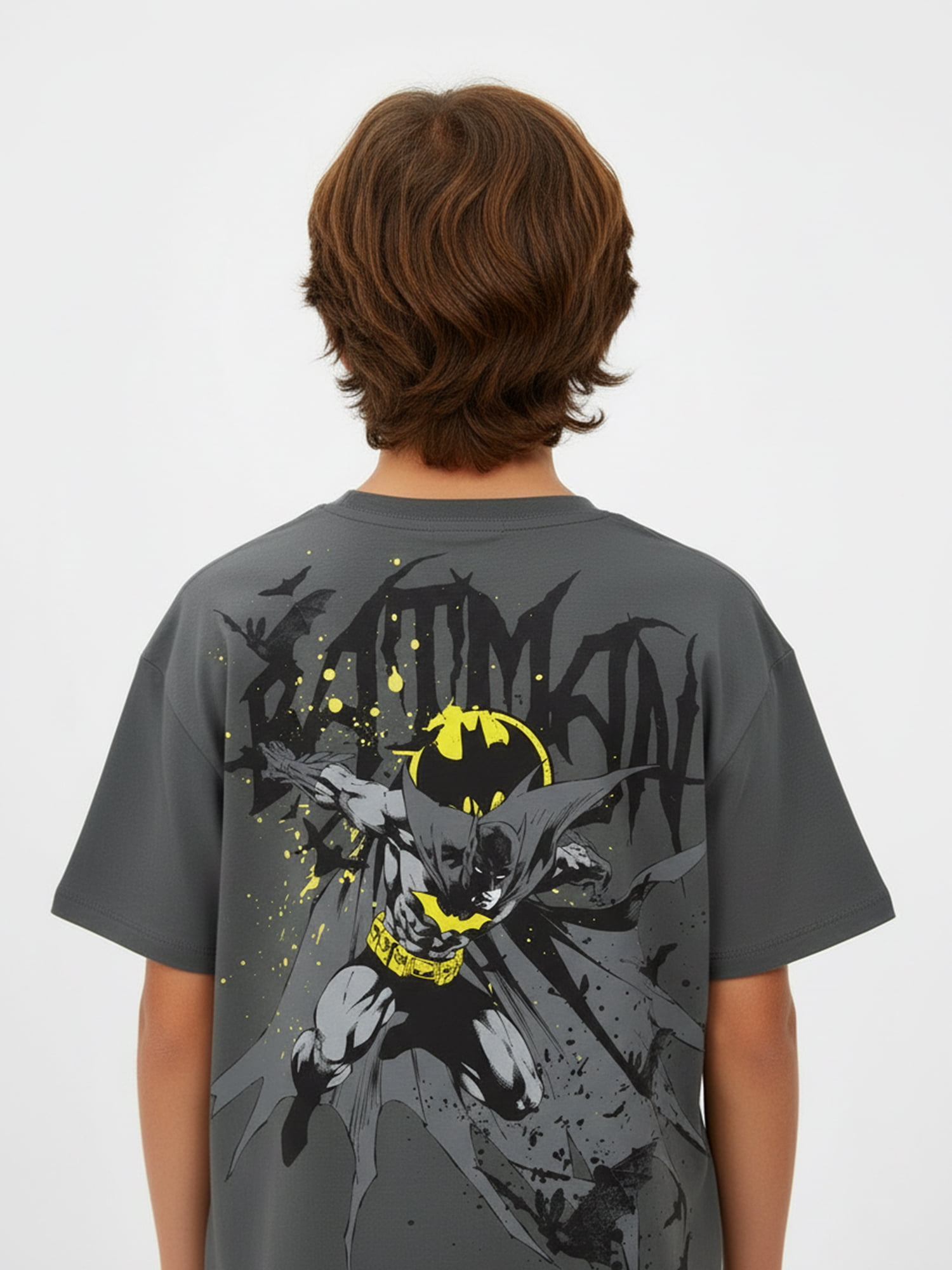 Batman Boys' Embroidered Tee with Short Sleeves, Sizes 4-18