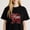 Black-4, variant on Women's T Rex Silhouette Mama Saurus Graphic T-Shirt S-4XL Mother's Day Gift
