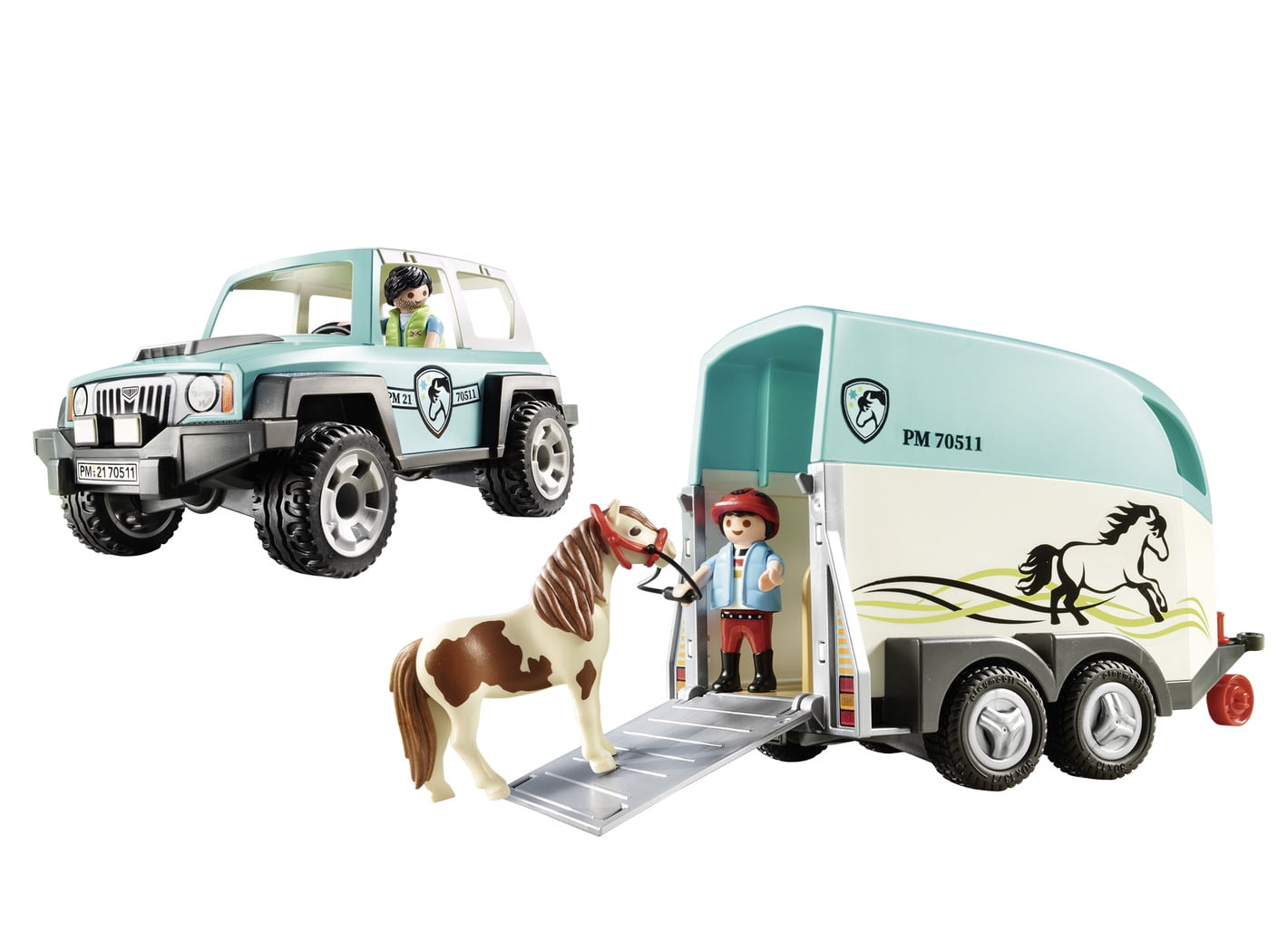 PLAYMOBIL Car with Pony Trailer