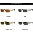 thumbnail image 6 of Sunglasses Women Men Mirror Rectangle Vintage Sun Glasses Metal Shades Uv400, 6 of 7