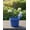 Sea Blue, variant on Austin Planter 7 inch Hanging Flower Pots Hunter Green Colored Polypropylene (5 Pack) Made in USA