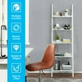 thumbnail image 6 of Costway Versatile White 5-Tier Bookshelf Leaning Wall Shelf Ladder  Bookcase White, 6 of 10