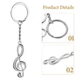 WEUVEB Vintage Alloy Musical Note Keychain Set Lightweight Music Symbol ...