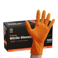 thumbnail image 1 of Guantes desechables, paquete cómodo, de nitrilo naranja, resistentes, 1 of 7