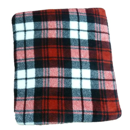 Black Soft Fleece - Everyday Living Red & Black Plaid Super Soft Microplush Fleece Throw Blanket