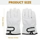 thumbnail image 2 of WHAMVOX 1Par Guantes De Cuero Para Trabajo Pesado Con De Ajustables Y Resistentes, 2 of 6
