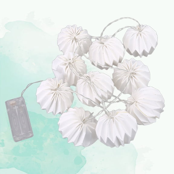 PENIKOKO Paper Lantern String Lights Decorative Lighting White 1Pcs