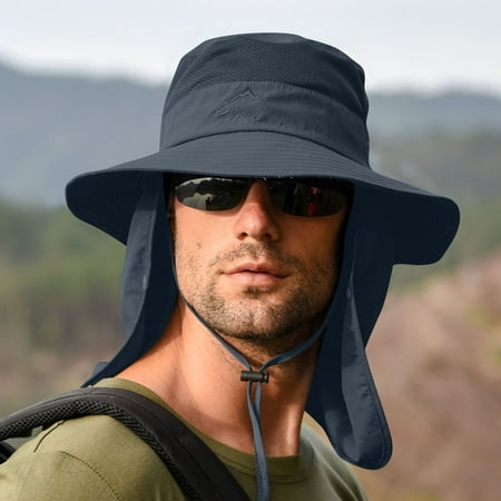 Men s Wide-Brim Fishing Hat Outdoor Fisherman Hat Sun Hat Sun