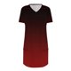 thumbnail image 4 of Vestido informal holgado de manga corta con estampado y bolsillos, cuello en V: estampado elegante, bolsillos funcionales, corte holgado., 4 of 5