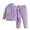 Purple, variant on TEAJOPSUU Winter Warm Pajamas Set for Women Long Sleeved Pants Thick Thermal Sleepwear Set Full Zip Sleepwear Loungewear Pink
