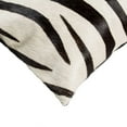 thumbnail image 2 of 18" x 18" x 5" Zebra Black On Off White Cowhide  Pillow, 2 of 2