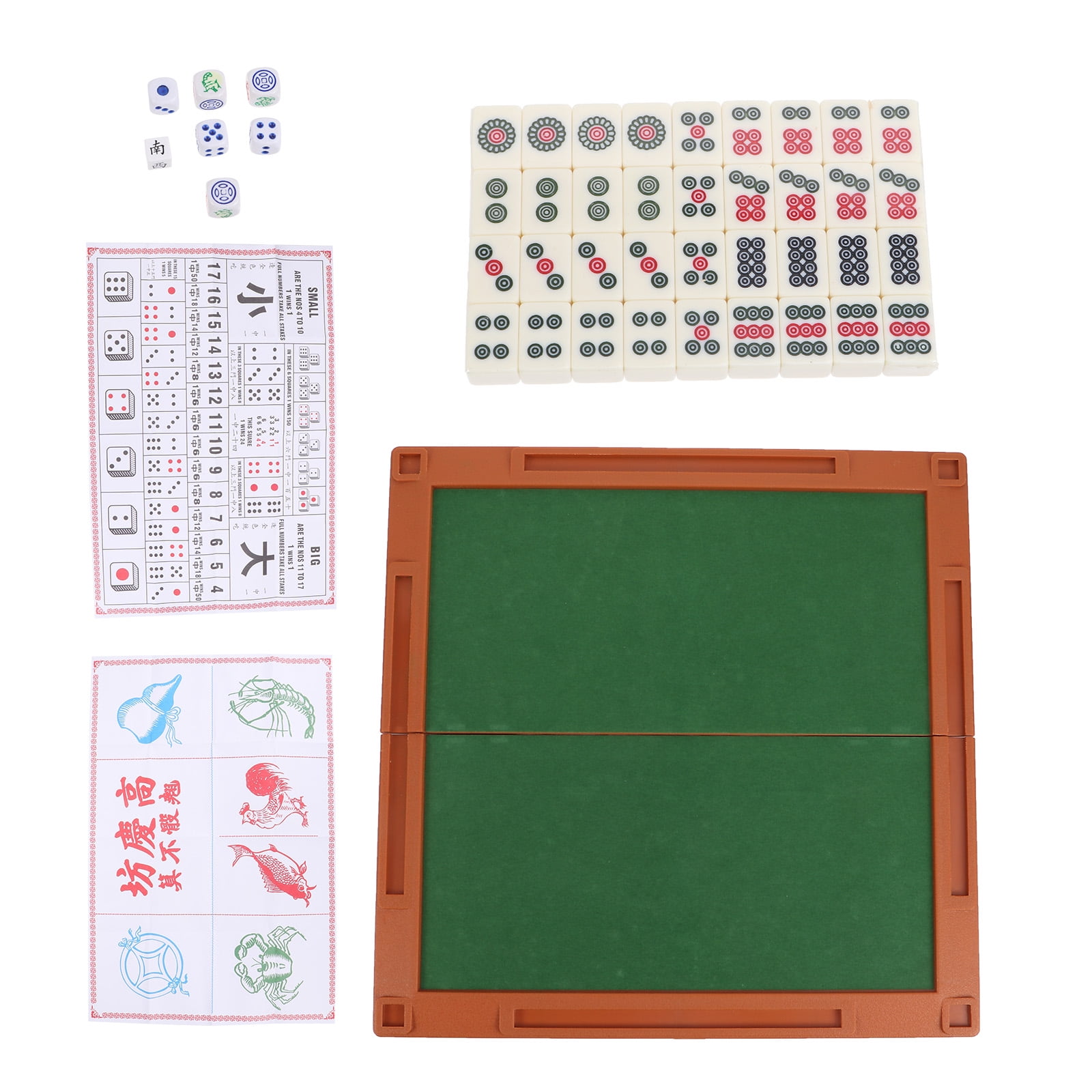 HEMOTON 1 Set Mini Mahjong Game Traditional Chinese Mahjong Toy Family Mahjong  Tile Set - Walmart.com