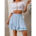 thumbnail image 2 of Women's Skirt Fashion Women'S Ruffle Skirt High Waist Irregular Solid Color Short Skirt Women'S Fashionable Solid Color Skirt, 2 of 5