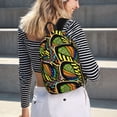 thumbnail image 7 of XMXT Backpack for School Work, Abstract Decorative Feathers Canvas Bookbag Travel Bag for Women Men, M, 7 of 7