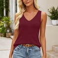 thumbnail image 5 of Women's Solid V-Neck Sleeveless Knit Sweater Casual Layering Tank Top, 5 of 9