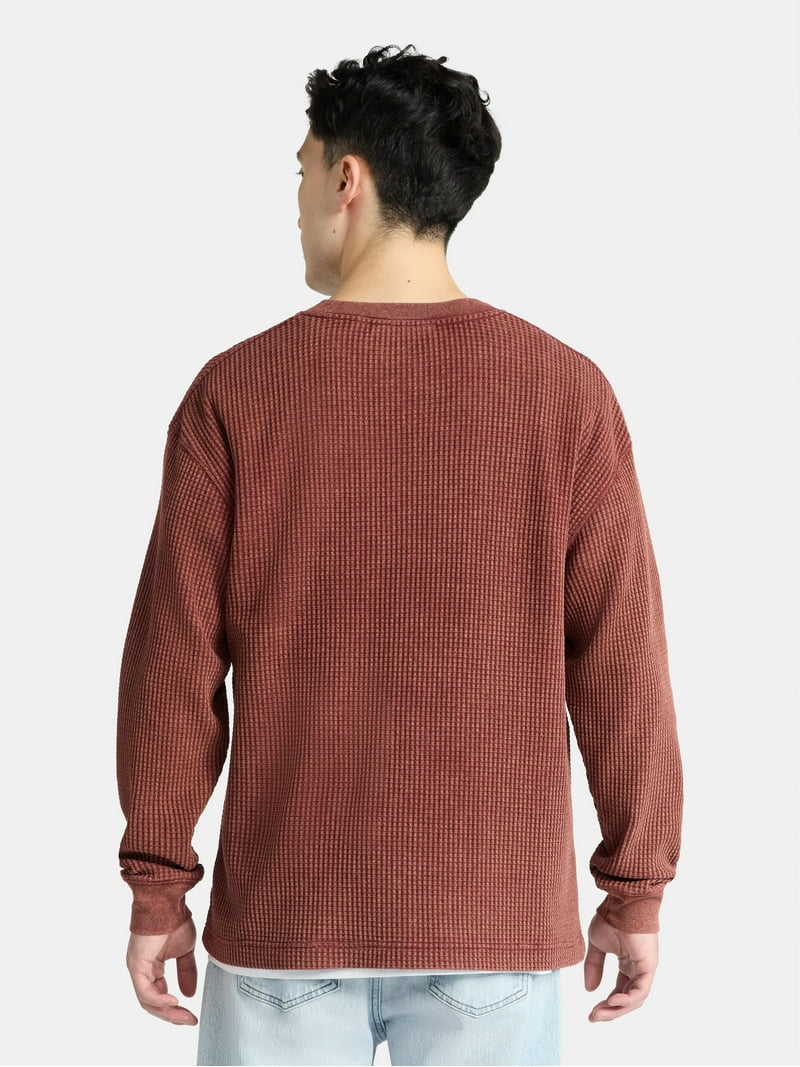 No Boundaries Thermal Tee with Long Sleeves, Men's & Big