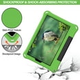 thumbnail image 4 of TECH CIRCLE Case for Samsung Galaxy Tab A7 Lite (8.7 Inch) (SM-T220) Tablet - Lightweight Plastic Kickstand Case Portable Handle Protective Cover for Kids (Green), 4 of 6