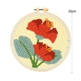 thumbnail image 5 of Punch Needle Embroidery Kit Punch Stitch Kit Healing Weave Punch Stitching Kit for Adults Kids Diy Punch Needle Embroidery Set with Tools Yarns Hoop, 5 of 8