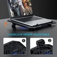 thumbnail image 3 of Refrigerador portátil TopMate C302 Almohadilla enfriamiento notebook Soporte con 2 ventiladores luz LED azul Estera USB 10-15.6', 3 of 3