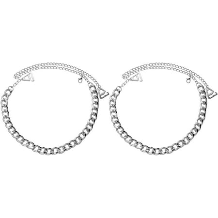 QIUYIDP 1 Pair Punk Metal Chain Bra Shoulder Straps Sexy Bridal Wedding Bra Straps Invisible Anti-Skid Underwear Straps Removable Party Dress Lingerie Straps (Gold)