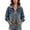 Blue, variant on ZACPNCV Women's Cropped Denim Jacket Long Sleeve Button Front Jean Jacket Classic Trendy Lapel Collar Washed Denim Coat with Chest Flap Pockets Black