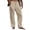 Beige, variant on Men's Linen Pants Wide Leg Button Down Pant with Belt Loops & Pockets Loose Casual Trousers Lightweight Trendy Slacks 2026 Spring Summer Vacation Travel Outfits|Green|L