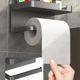 thumbnail image 4 of Soporte de papel higiénico montado en la pared, plástico ABS duradero, sin taladro, estante de pañuelos adhesivo, estante de almacenamiento para ahorrar espacio, materia impermeable, 4 of 4