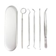 thumbnail image 2 of Juego de herramientas dentales de acero inoxidable Forcep Mirror Scaler Kits de cuidado bucal (5 piezas) Likrtyny cuidado belleza, 2 of 9