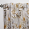 thumbnail image 5 of Designart "Chrysanthemum Purity" Floral Room Darkening Curtain Single Panel, 5 of 6