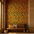 thumbnail image 2 of S4sassy Removable Asian Style Wall Decor, Finish Wallcover, Blossom Floral Print Contact Paper for Walls, Dresser, Yellow Self Adhesive Vinyl Wallpaper Roll Contact Paper for Walls - 25"x60", 2 of 9