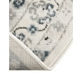 thumbnail image 7 of Unique Loom Charlotte Collection Area Rug - Quail (4' 1" x 6' 1" Oval Ivory Aqua/Blue), 7 of 7