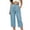 *Blue, variant on VBVC Women's High Waisted Cropped Pants , Summer Business Straight Trousers For Women , Ladies' Pleated Front Work Bottoms with Pockets, Navy , S-2XL