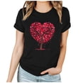 thumbnail image 2 of Fankiway T-Shirt à Manches Courtes Imprimé Col Rond Mode pour Femmes Ensemble de Vêtements Décontractés pour Femmes 2 Pcs, 2 of 4