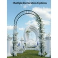 thumbnail image 2 of Luku 8FT Black Garden Arch, Heavy Duty Metal Garden Arbors with Trellis for Climbing Plants, Flowers & Vines, Rustproof Outdoor Arbor for Weddings, Parties,Decor, Easy to Assemble, 2 of 6