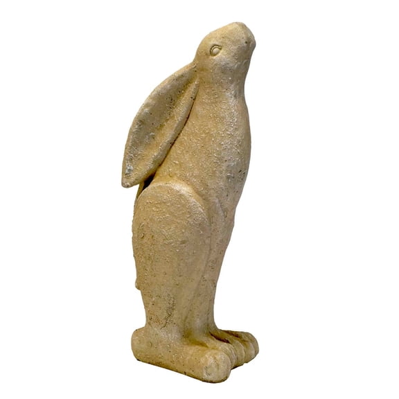 Solid Rock Stoneworks Modern Rabbit Concrete Statue, 22" Tall