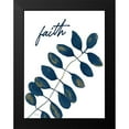 thumbnail image 2 of Jacobs, Cindy 12x14 Black Modern Framed Museum Art Print Titled - Faith Navy Gold Leaves, 2 of 5