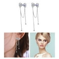 Affordable Jewelry Sterling Silver Moon Star Long Tassel Drop Earrings